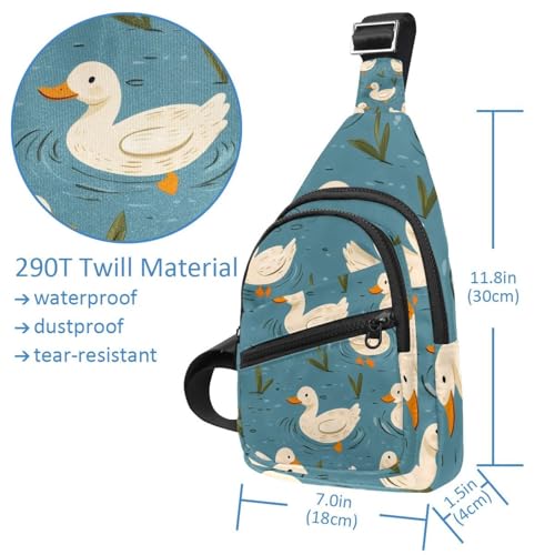 Mochila cruzada de patos con correa ajustable para manos libres diarias 4
