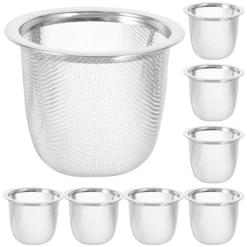 Luxshiny 8Pcs Stainless Steel Tea Infuser: Fine Mesh Loose Leaf Tea Filters for Home Brewing and Cups