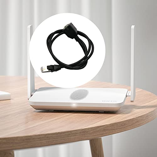 V Telesky Cat 6 Ethernet Cable Extension Cord ， Rj45 Network Patch Cable -3.3 Feet （1 Meters） Male To Female Connector Support Cat6 / Cat5E / Cat5 Standards (Black, 2Pack) #TOP6