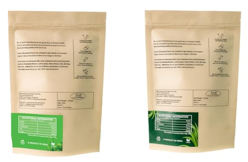 Image of Jaivik Uttarakhand - Green Tea, Zesty Lemongrass Tea (100g each), Unique Blend Crafted Loose Leaf For Chai Lovers Across India, Combo (Pack Of 2)