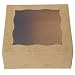 [25pcs]ONE MORE 6"Brown Bakery Boxes with pvc Window for Pie and Cookies Boxes Small Natural Craft Paper Box,6x6x2.5inch(Brown,25)