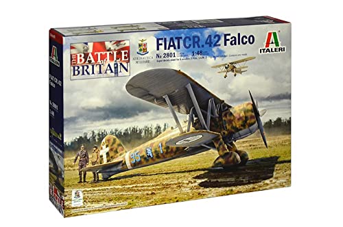 Italeri 1:48 FiatCR.42 Battle of Britain 80thA maquetas, Modelos, Manualidades, Hobby, Pegar, Juego de construcción de plástico, detallado (2801)