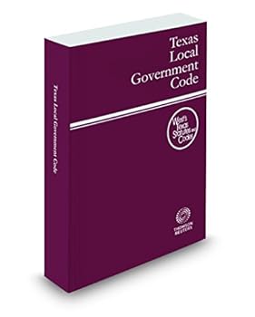 Paperback Texas Local Government code Book