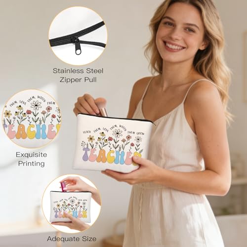 Image of UAREHIBY 9 PCS Teacher Appreciation Gifts for Women,Thank You Gift from Student with Tote Bag,Back to School End of Year Christmas Valentine Day Gift
