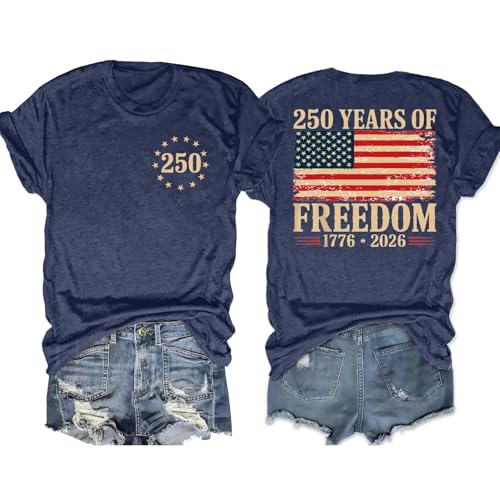 American Flag Shirts for Women 250th Anniversary USA...