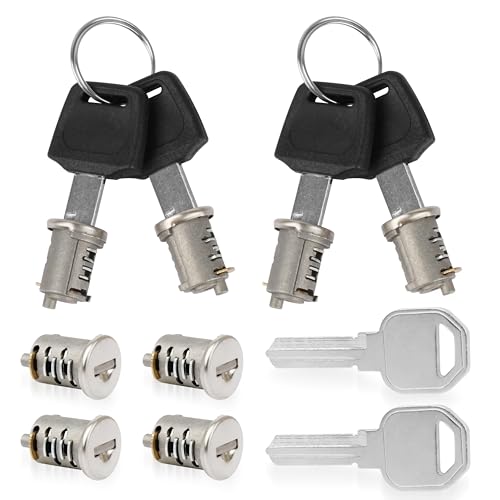 8 Pack SKS Cylinders Lock Cores fits Yakima SKS Car Rack System Components for Yakima Cross Bars Car Lock Ski Lock (2 Sets with 8 Lock Cores 4 Locking Keys and 2 Control Keys)