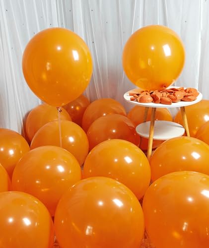 Image of 90 Pack Orange Balloons 18 inch Orange Latex Party big Balloon Bulk for Various Party Events Decorations