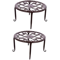 Flores Para Maceteros Pequeños Didiseaon 2 Soportes Para Macetas Soporte De Exhibición Para Mesa Decoración De Flores Bandeja Soportes Para Estantes Soporte Para Macetas Soporte Para Plantas Soporte Para Plantas