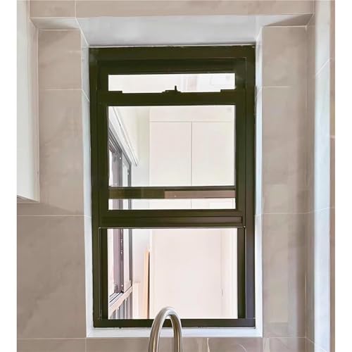 Ventana deslizante vertical de aluminio para cobertizos, conversiones de graneros y renovaciones de loft, pequeña ventana deslizante móvil para ventilación de gallineros (22 x 29 pulgadas)