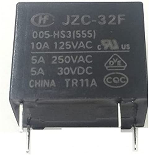 Relé HF32F 5A con conmutación eficiente de 250VAC en formato compacto 5