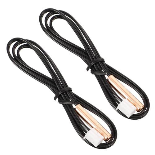 CHILDWEET Air Conditioner Temperature Sensor 10K Thermistor Probe Copper Head HVAC Replacement Part Accurate Sensing for Home Ac Units 2 Pack