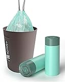 AYOTEE Small Trash Bags 4 Gallon Drawstring Trash Bags 60 Counts, Small Unscented Garbage Bags Mini Trash Bags Waste Basket Liners for Bathroom, Kitchen, Bedroom, Office, Car