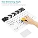 Ribvane Film Directors Clapboard, Move Slate Photography Video TV Cut Action Scene Acrylic Clapper Board Props with a Magnetic Blackboard Eraser, Two Custom Pens, Cleaning Cloth and Hex Wrench (White)