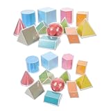 STOBOK 2 Sets Mini Geometric Solids Geometric Shapes Blocks Pattern Block Multicolored Math Manipulatives for Counting Building Blocks
