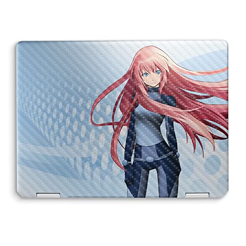 Image of MightySkins Carbon Fiber Skin Compatible with HP Spectre x360 14 inch (2022) Full Wrap Kit - Anime Spy | Protective, Durable Textured Carbon Fiber Finish | Easy to Apply | Made in The USA