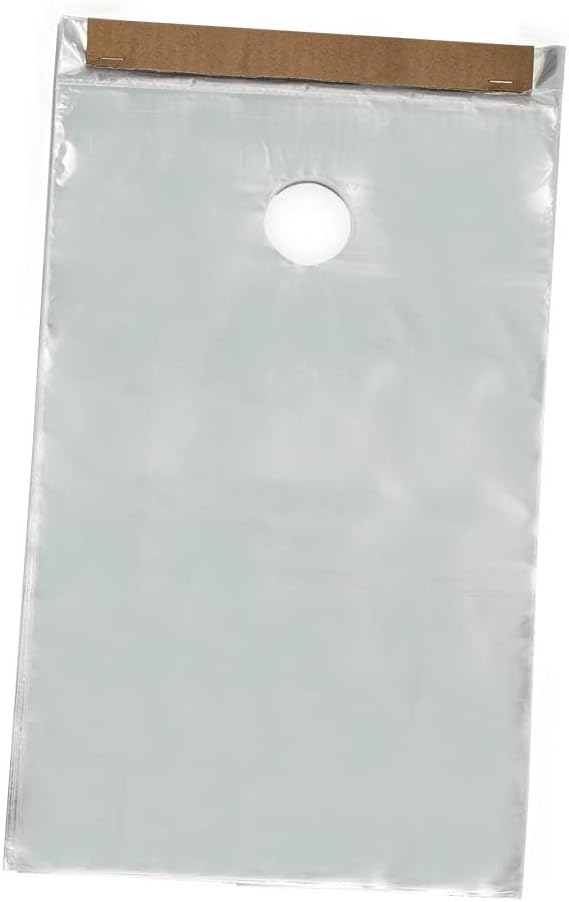 Transparent Frosty Clear 9 1/2" x 15" Plastic Poly Door Knob Hanger Bags for Flyers Promotions Marketing Mail Newspaper Hanging Bags Protect from Rain, Snow and Other Weather (500)