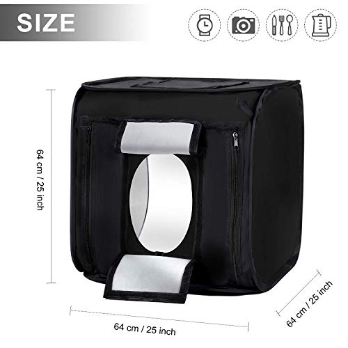 Ltringys Photo Studio Light Box 24''X24'' With Led Lights, Collapsible Photography Photo Background Shooting Tents With 4 Photo Backdrops(Black, White, Blue ,Green) 5500K Us Plug #TOP6