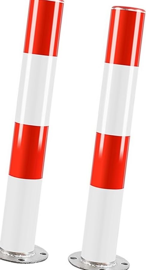 Bornes de sécurité pour allée et stationnement : 2 poteaux en acier de 750 mm de hauteur