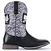 IUV Cowboy Boots For Men Square Toe Western Boot Durable Classic Fashionable Embroidered Pull On Slip Resistant Boots