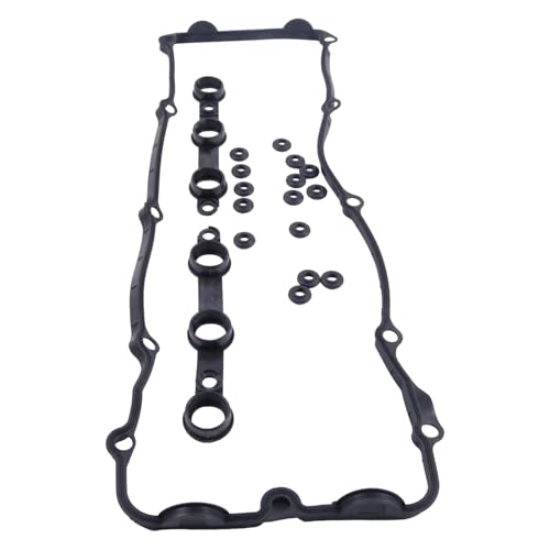 Image of Valve Cover Gasket Set 11129070990 Compatible with BMW E39 E46 E53 | 323I 328I 330I 325I 528I 525I X5 E83 11121437395 11120030496