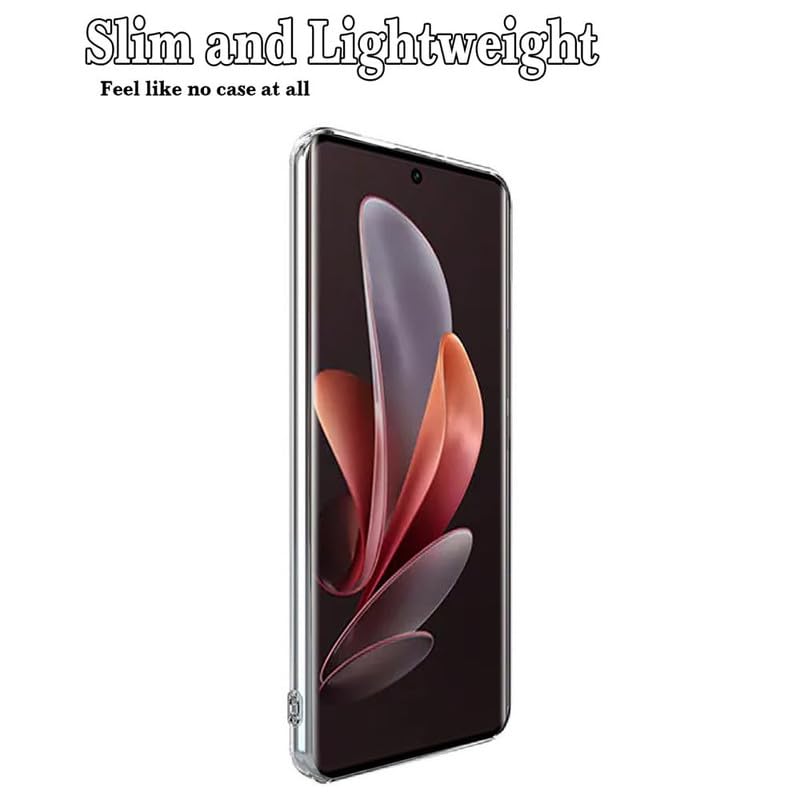 Image of Case Creation New Vivo V29 Pro Premium Imported 0.3mm Crystal Clear Totu Silicone Transparent Flexible Soft Corner Protection with TPU Slim Back Case Color Cover for Vivo V29 Pro