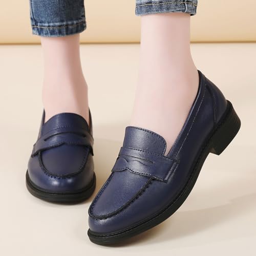 Image of Penny Loafers for Women Non Slip Work Shoes for Women's Loafers & Slip-Ons Ladies Business Casual Shoes Driving Flats