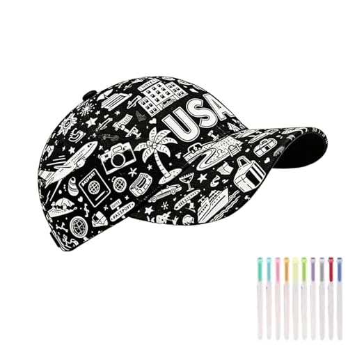 Chapeau de baseball USA graffiti réglable pour adulte et enfant