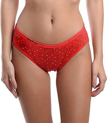 Image of StyFun Women Cotton Hipster Panties for Women Daily Use, Back and Front Coverage, Multicolor, for Size- S, M, L, XL, XXL, See Main Image to Check How Many Panty You Will Get