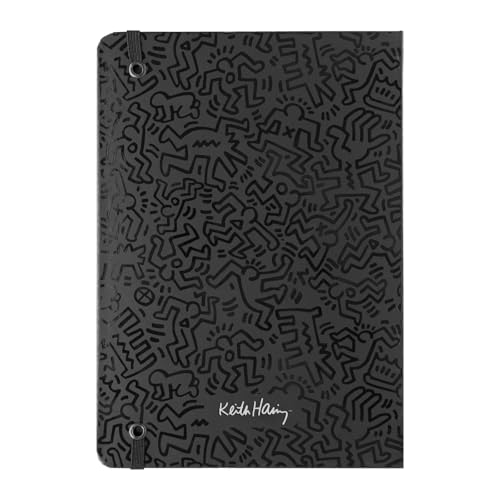 Grupo Erik A5 Notebook Hardback - Keith Haring Gifts | Blank Journal Note Book, Plain Notebook A5 Sketchbook | Graffiti Art Gifts, Keith Haring Merchandise - Image 2