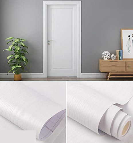 Papier peint de cuisine imperméable et résistant à l'huile grain bois blanc