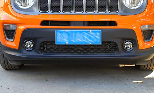 Capa de decoração de luz YOCTM para Jeep Renegade 2019 2020 Acessórios de fibra de carbono Aparência