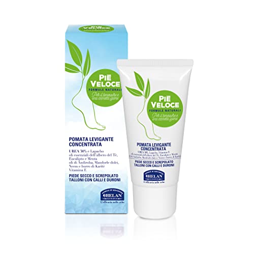 Helan, Piè Veloce, Crema Piedi Secchi Screpolati, Crema Talloni Screpolati con Urea 30% - Crema Idratante Levigante e Concentrata contro Calli e Duroni, con Olio di Mandorle Dolci, 30 ml Made in Italy