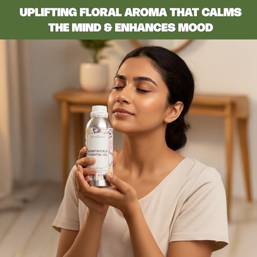 Image of VedaOils Honeysuckle Essential Oil 100ml | 100% Pure & Natural Honeysuckle Oil for Aromatherapy, Skin Care, Massage & Diffusers