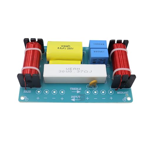 Ieron 2-teiliges Lautsprecherfilter-Crossover-Set, 3-Wege-Lautsprecher-Crossover, 3-Einheiten-Crossover-Filter für Lautsprecher