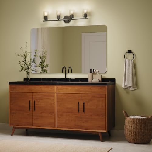 Image of Progress Lighting Replay 31.125 Inch 4-Light Vanity Light, Transitional, Antique Bronze with Clear Glass Shades, (7.875 inch H x 31.125 inch W x 6 inch D), P300584-020