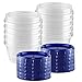 HomeyGear Twist Top Food Deli Containers Screw And Seal Lid 16 Oz Stackable Reusable Plastic Storage Container 12 Pack.