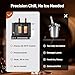 Ca'Lefort Electric Wine Chiller - 46-64°F Wine Cooler for 2 Standard Bottles (3.6