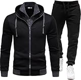 🌻Ein Muss für die Herbst/Winter-Garderobe. Egal, ob Sie im Herbst und Winter zu Hause sind, im Freien oder im Fitnessstudio arbeiten, auf diesen Jogginganzug für Männer können Sie nicht verzichten.