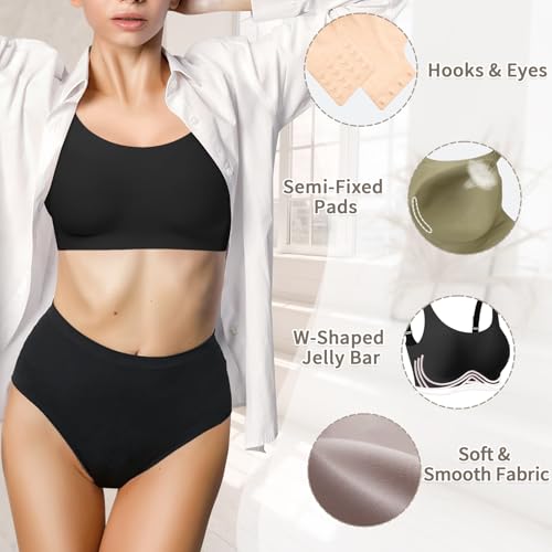 Image of Wireless Bras for Women No Underwire Seamless Full Coverage Comfortable Everyday Bra with Medium Support