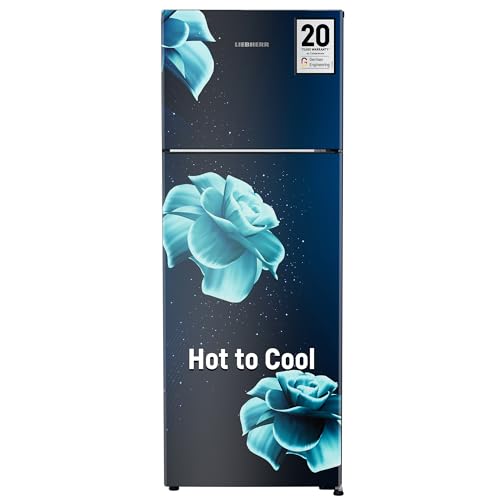 Image of Liebherr 269L 2 Star inverter, Hot to Cool, Pocket Handle, Frost Free Double Door Refrigerator, 20 Years Warranty on Compressor, Freezer 51 L, Vegetable Organiser, Blue (2024 Model)