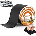 WELLUCK Butyl Sealant Tape, 6 Inch X 50 Foot RV Roof Tape Sealant Roofing Tape Black, Waterproof &UV RV Tape for Roof Camper Trailer Boat Sealing Leak Repair