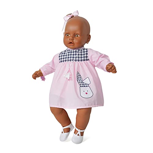Boneca Meu Bebê Negro, Vestido Rosa, Estrela