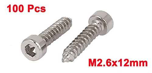 100 Tornillos Autorroscantes M2.6x12mm Cabeza Hexagonal miniatura 2