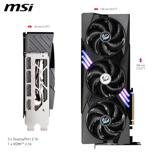 Image of MSI GeForce RTX 5070 12G Gaming Trio OC Graphic Card - NVIDIA GeForce RTX 5070 GPU, 12GB GDDR7 192-bit Memory, 28 Gbps, PCI Express Gen 5 Interface, Upto 2610 MHz, STORMFORCE Fan