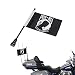 E-Most Motorcycle Adjustable Motorcycle 6" x 9" Pow/Mia Flag + Flag Pole Mount, Luggage Rack/Fender, for Harley Davidson Honda Goldwing CB VTX CBR Yamaha