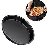 MENAYODA Bandeja para pizza, diámetro 20/25 cm, bandeja para hornear pizza, redonda, antiadherente, pizza y tortitas de llama, larga vida útil, para hornear pizza profesional (25 cm)