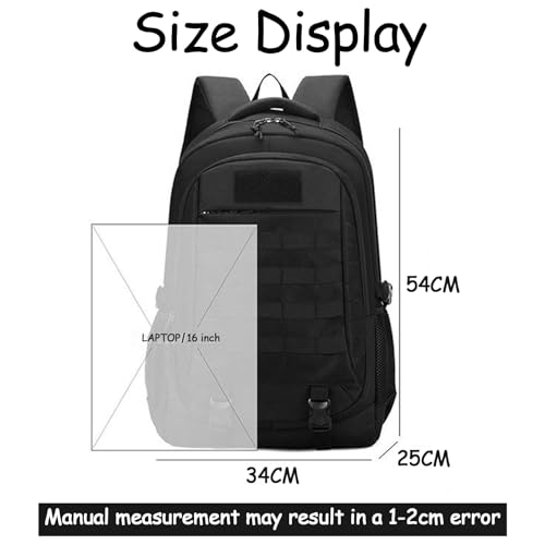 Lawaia Tactical Backpack Mens Rucksack for Men 45L Waterproof Backpack Military Backpack Hiking Backpack Waterproof Rucksack Outdoor Sports Fishing Bag - Image 3