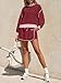 Fisoew Womens Shorts Sets Outfits Casual Long Sleeve Sweatshirts And Skorts Shorts Sets Fashion Oversized Sets