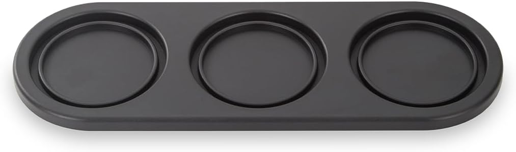 FinaMill Black Trio Stackable Tray – Spice Rack for 3 FinaMill Pods, Durable Kitchen Organizer for Spice Grinder, BPA-Free, Easy to Clean, Keeps Spices Neat and Accessible, Home and Kitchen Gift Ideas