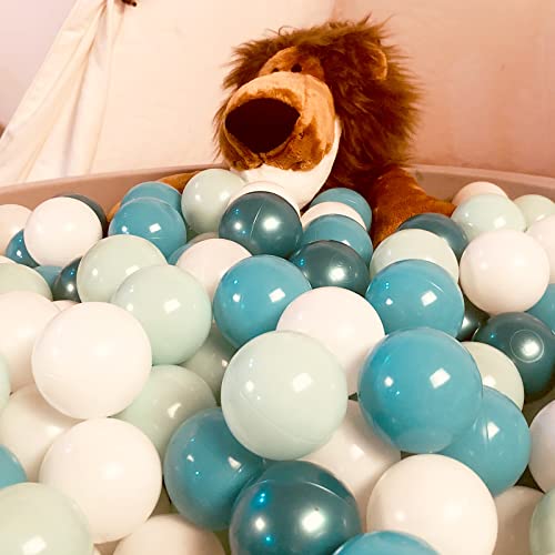 Realhaha Kid Balls for Ball Pit, BPA Free Colorful Plastic Balls Baby Play Balls, Bounce House, Baby Pool & Playhouse, Birthday Party Ball Pool, 2.17inches,ONLY 100 Balls